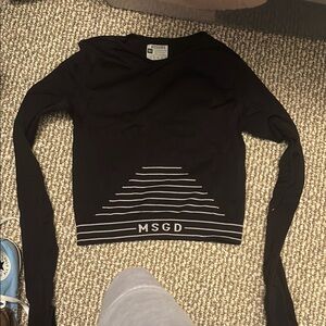 Black Long Sleeve missguided running Top
